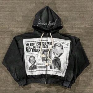 Black Graphic Kids Jacket